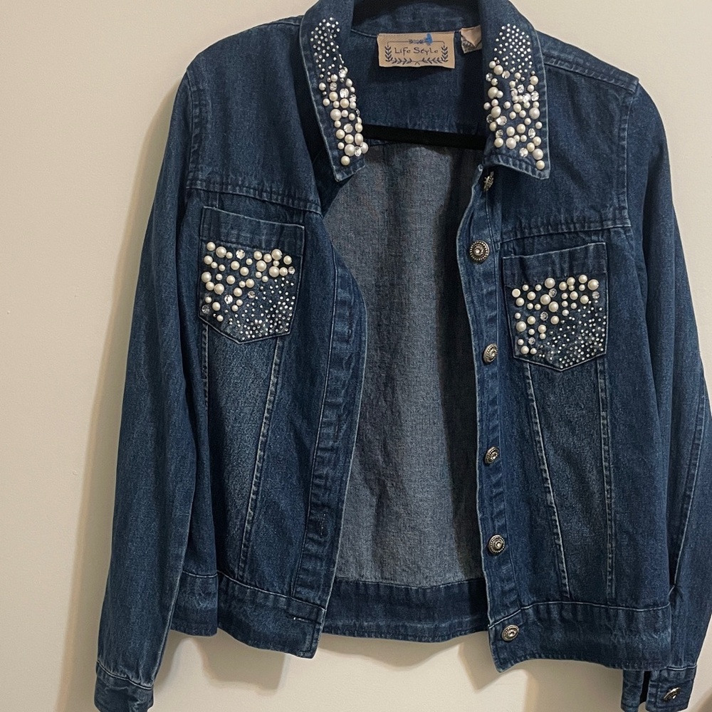 Blue Studded Jean Jacket